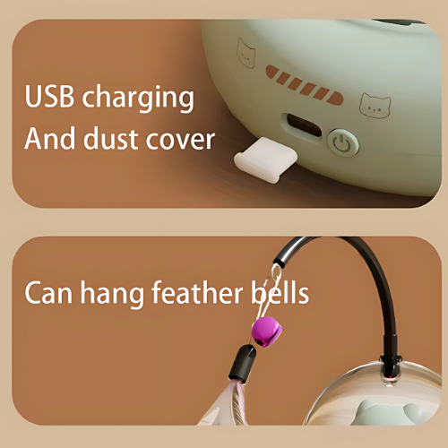 Rechargeable Automatic Cat Toy with Infrared Light – Interactive Play Fun