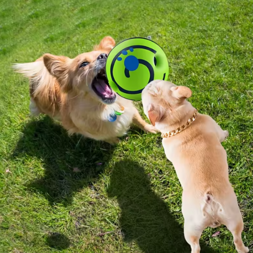 Piepend Giggle Wobble Ball – Duurzaam Interactief Kauwspeeltje voor Alle Hondenrassen