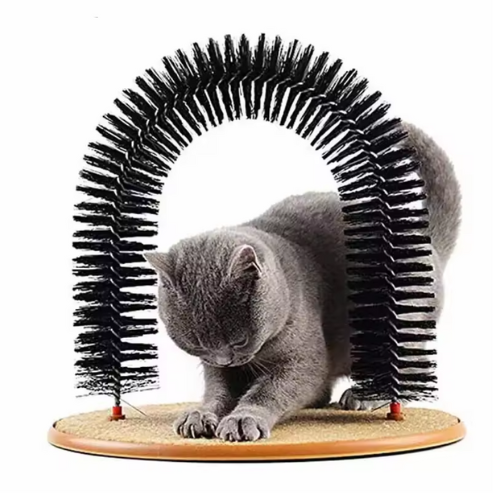 Kattenborstel Boog – Zelfmassage & Verhaarstation met Krabmat