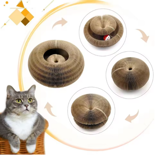 Magic Cat Scratch Organ Board – Rond Kattenkrabspeelgoed met Bal & Klimfunctie