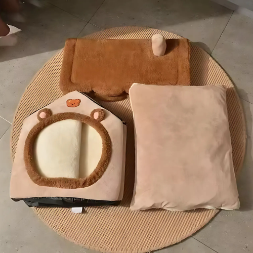 Foldable Cat House - Washable & Removable for Pets
