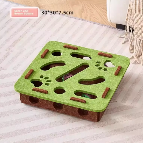 Kat Puzzelspeelgoed – Vilten Puzzeldoos met Bal voor Binnenkatten