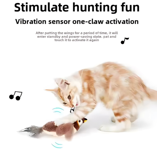 Rechargeable Bird Toy for Cats – Interactive & Moving