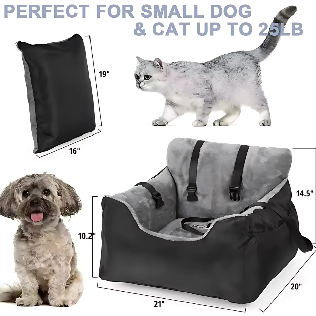 Washable Dog Car Seat – Adjustable for Large & Medium Dogs