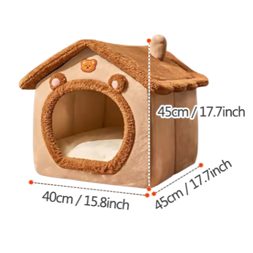 Foldable Cat House - Washable & Removable for Pets
