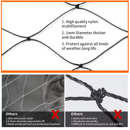 Bijtbestendig Kattennet 2x2m – Veilig voor Balkon & Tuin