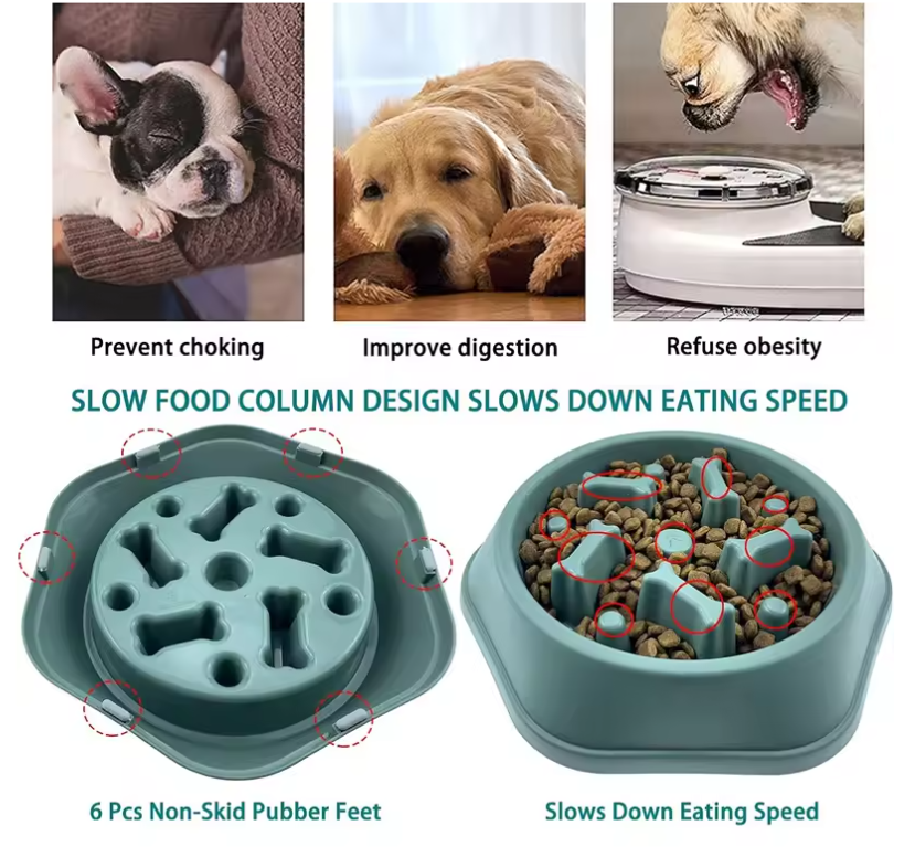 Slow Feeder Hondenvoerbak – Anti-Schrokbak voor Grote & Kleine Honden