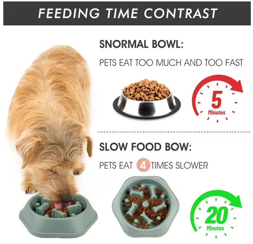 Slow Feeder Hondenvoerbak – Anti-Schrokbak voor Grote & Kleine Honden