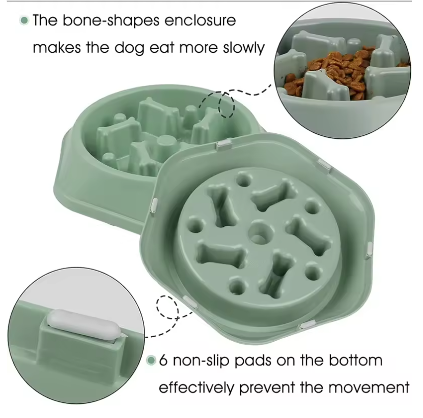 Slow Feeder Hondenvoerbak – Anti-Schrokbak voor Grote & Kleine Honden