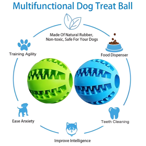Interactive Dog Toy Ball for Dogs – Chew Ball and Teeth Cleaning