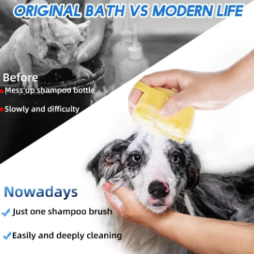 Blue Cat/Dog Shower Brush - Fur Brush - Pet Brush