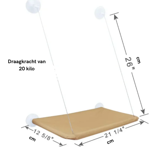 Cat Hammock for Window or Wall – Strong Seating Platform with Suction Cup