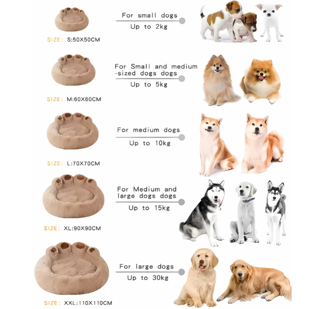 Fluffy orthopedisch hondenbed machinewasbare hoes