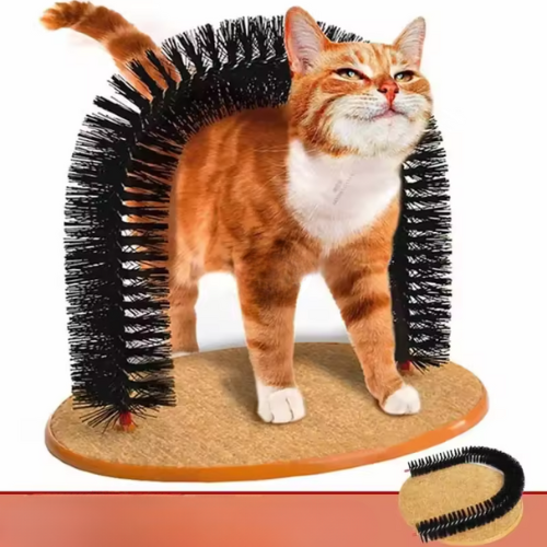 Kattenborstel Boog – Zelfmassage & Verhaarstation met Krabmat