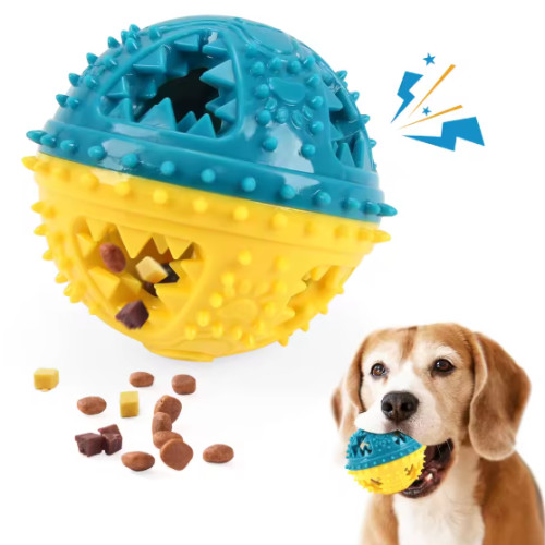 Snackbal voor Honden – Interactief Kauwspeelgoed met Tandreinigende Textuur