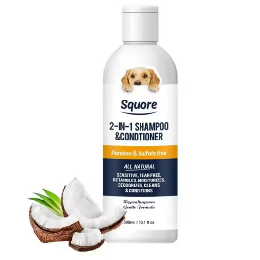 Dog Shampoo 2-in-1 with Conditioner – Coconut Scent – ​​Soft &amp; Caring 
