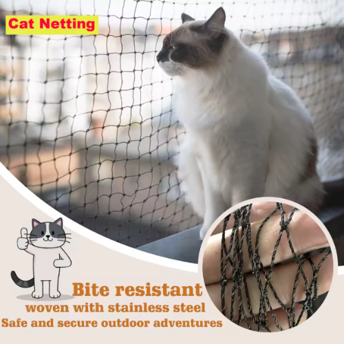 Bijtbestendig Kattennet 2x2m – Veilig voor Balkon & Tuin