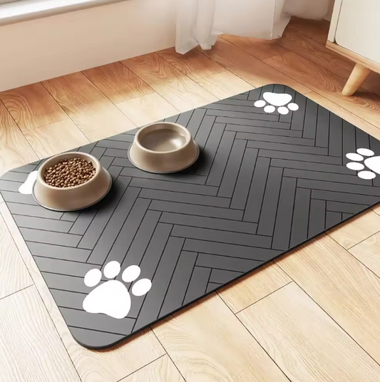 Voermat voor Hond of Kat – Antislip & Krasbestendig met Waterdichte Rubberlaag